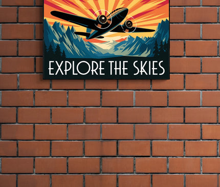 affiche vintage horizon d’avion