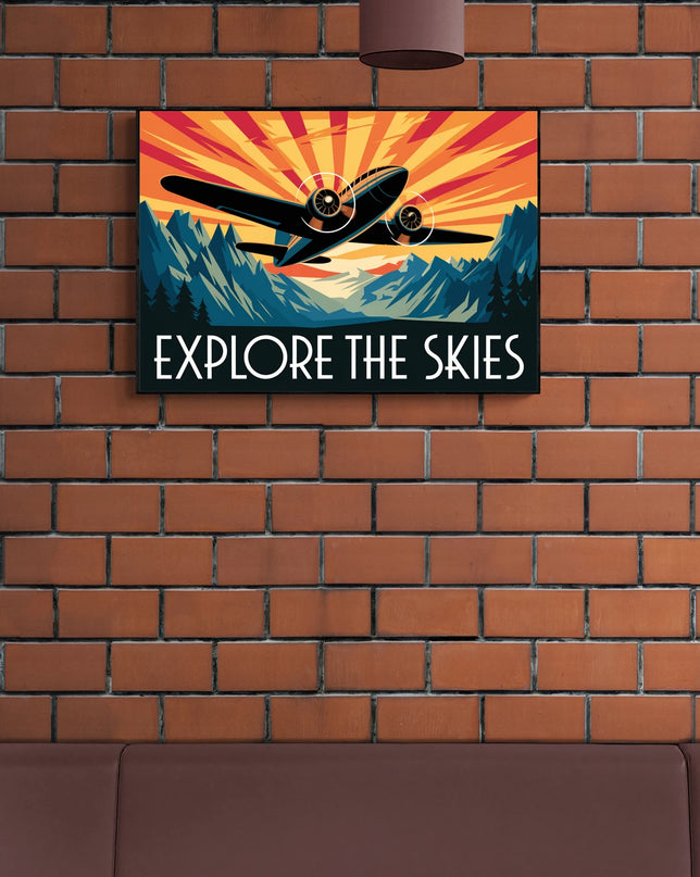 affiche vintage horizon d’avion