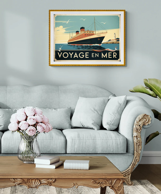 affiche vintage navigation