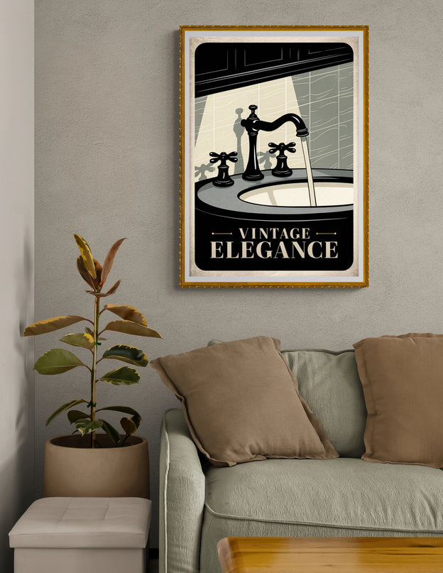 affiche robinetterie rĂ©tro
