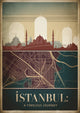 Affiche Istanbul art déco avec carte de ville géométrique