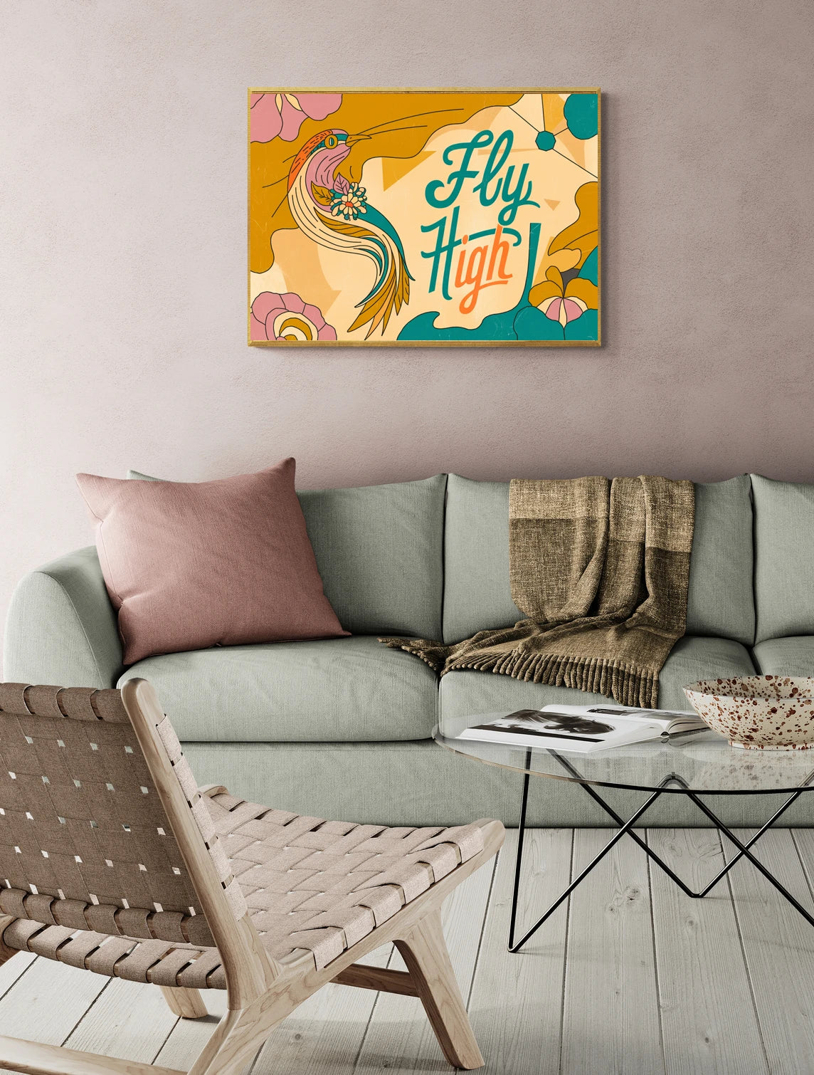 affiche colorée vintage