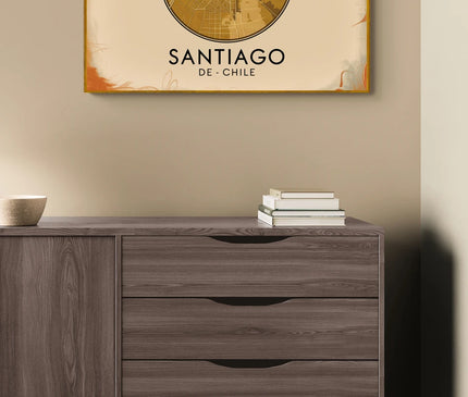 Affiche vintage Santiago du Chili