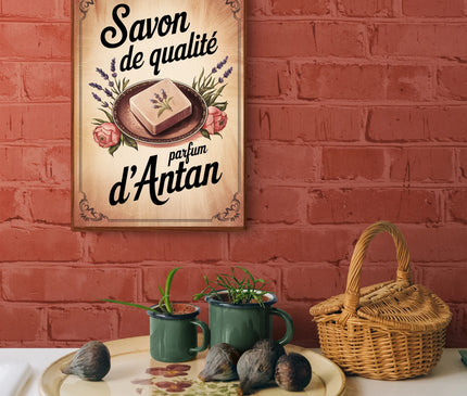Affiche savon artisanal rétro