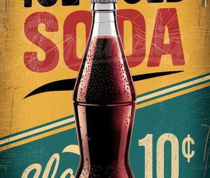 affiche métallique vintage