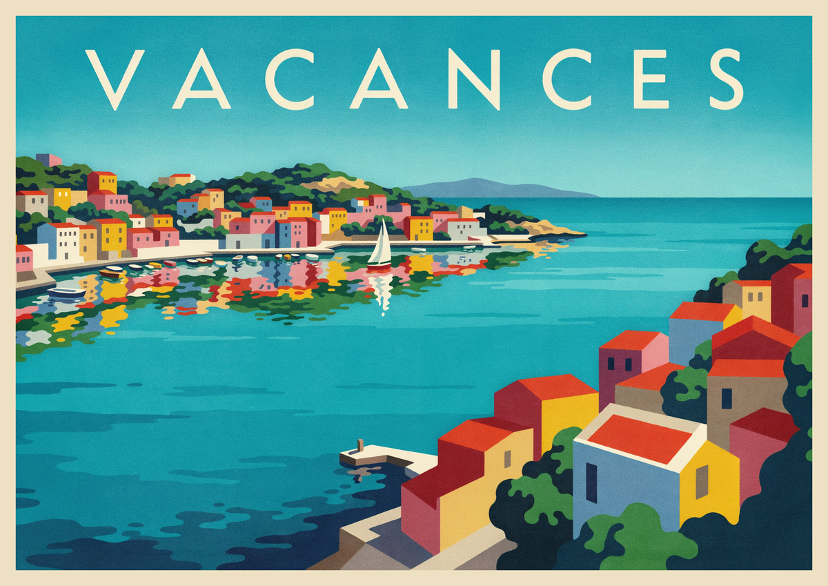 Affiche Vacances Méditerranéennes 1920-1960
