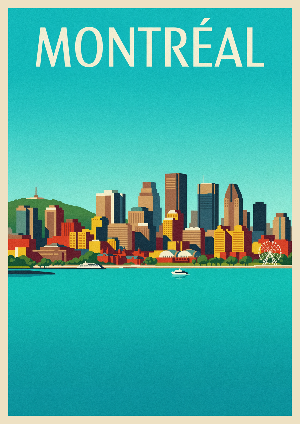 Affiche Montréal Canada art déco vintage