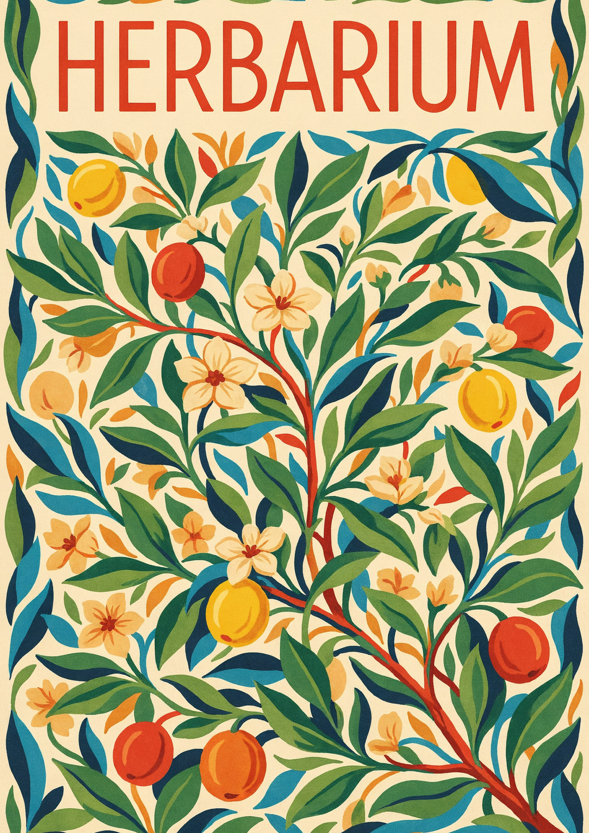 Affiche herbarium plante médicinale illustration scientifique