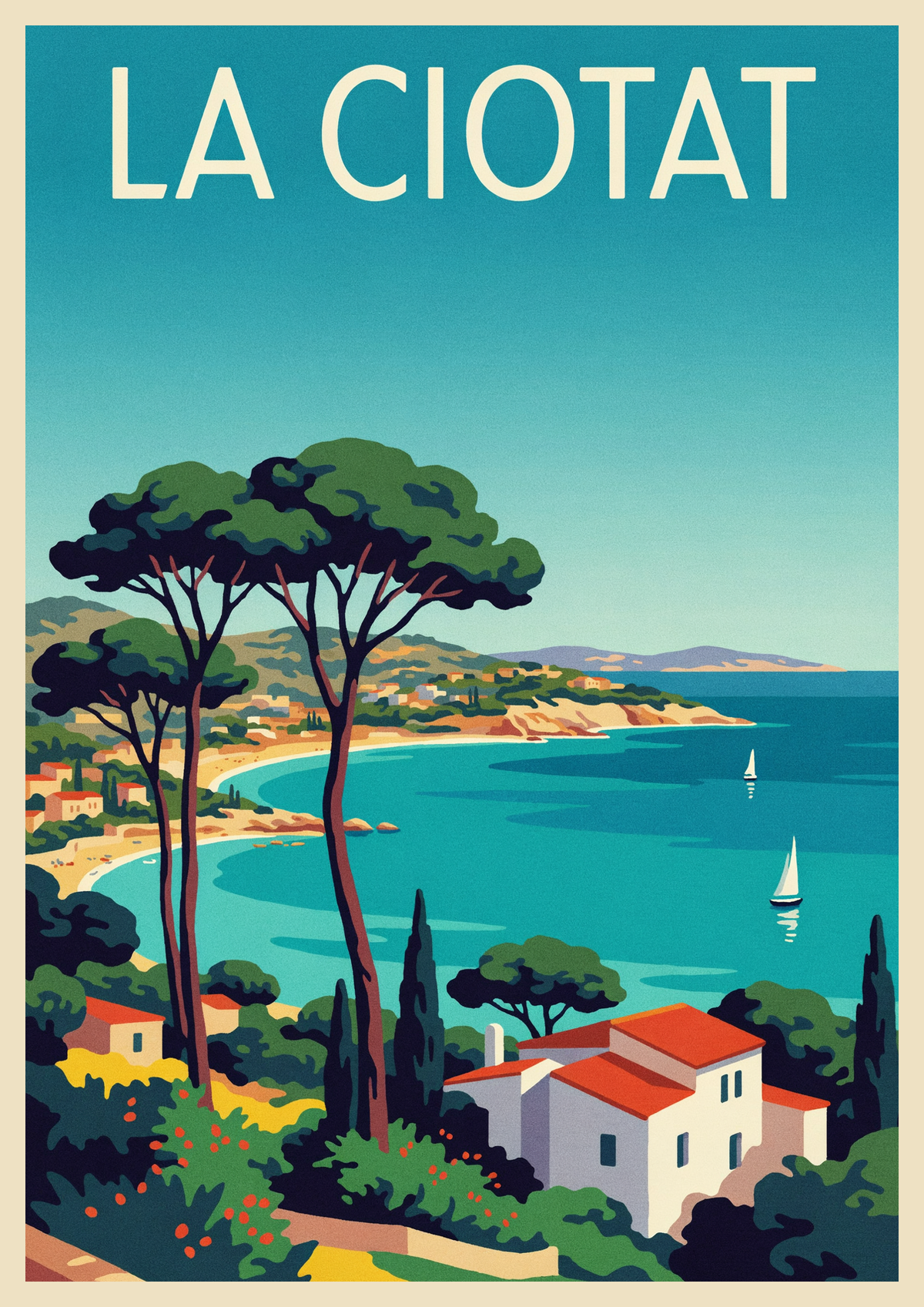 Affiche La Ciotat station balnéaire méditerranéenne