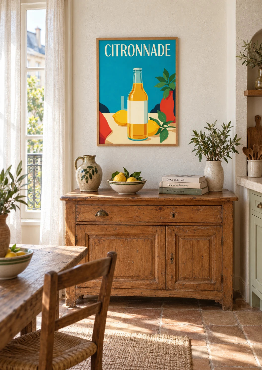 Affiche Citronnade artisanale vintage Publicitaire, A2, vue éloignée