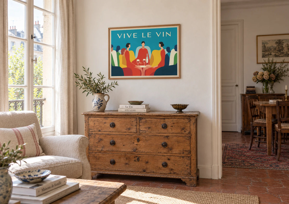 Affiche publicité vin femme élégante Art déco, A2, vue éloignée