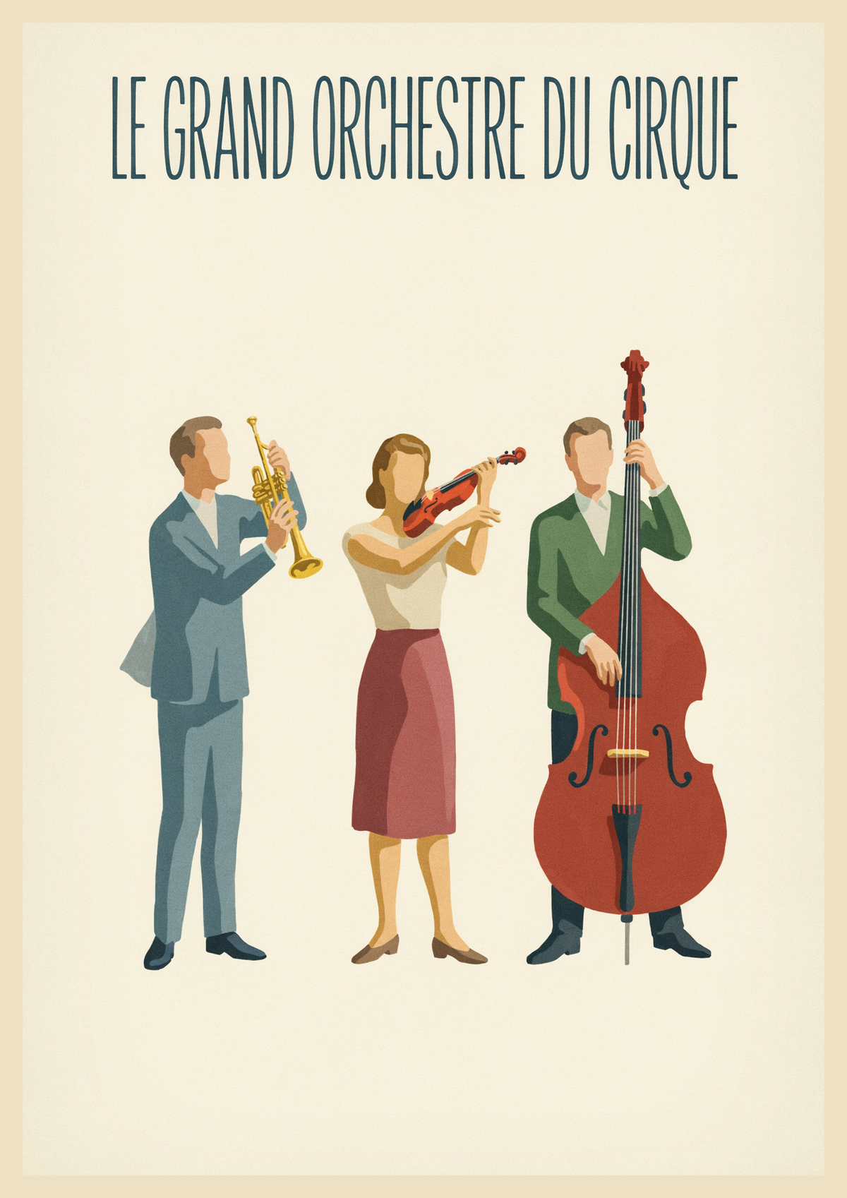 Affiche Le Grand Orchestre du Cirque vintage rétro