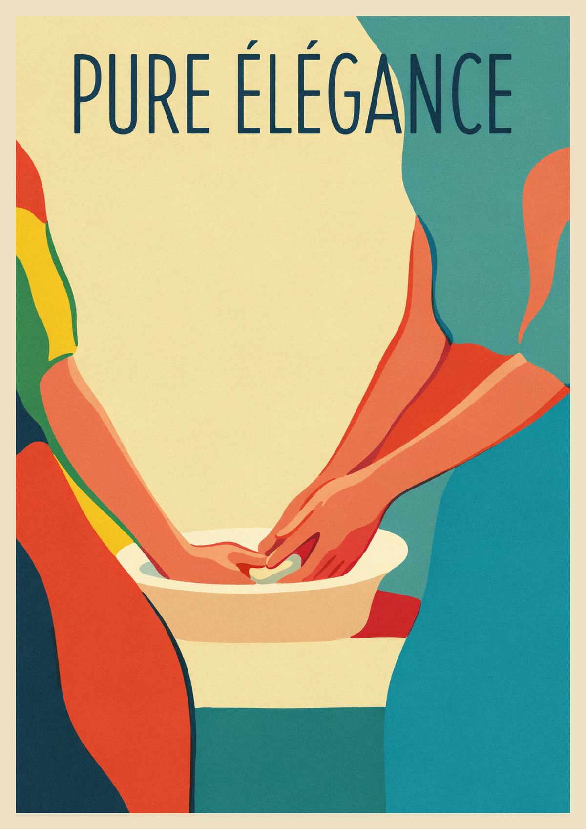 Affiche savon rétro Pure Elegance