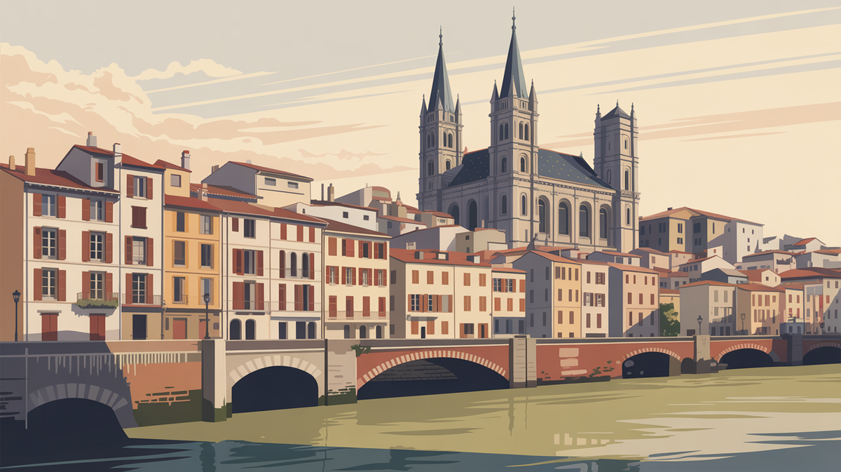 Illustration vintage bayonne