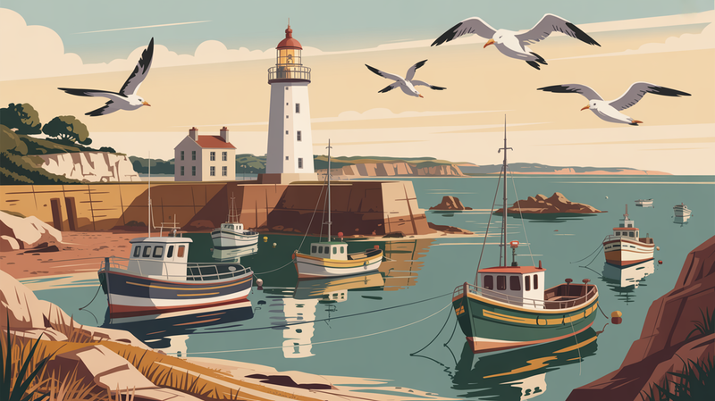 Affiches Bord De Mer vintage