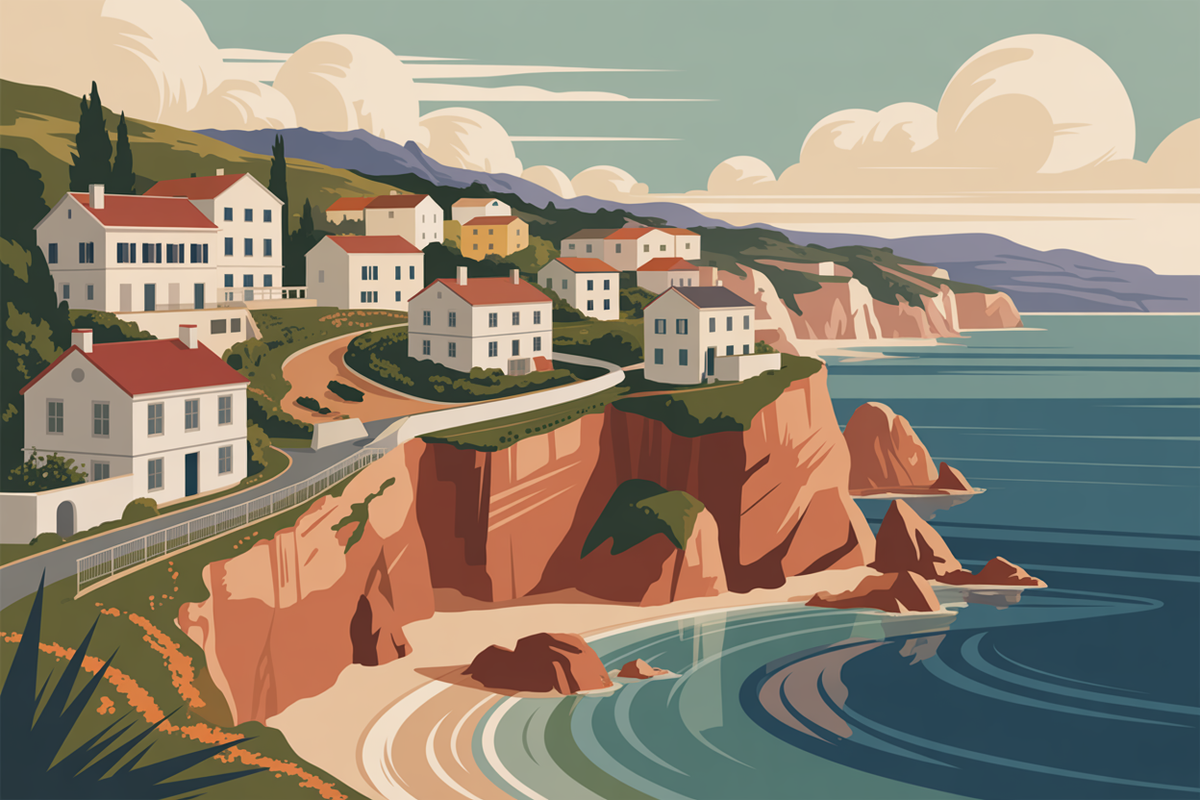 Illustration bord de mer