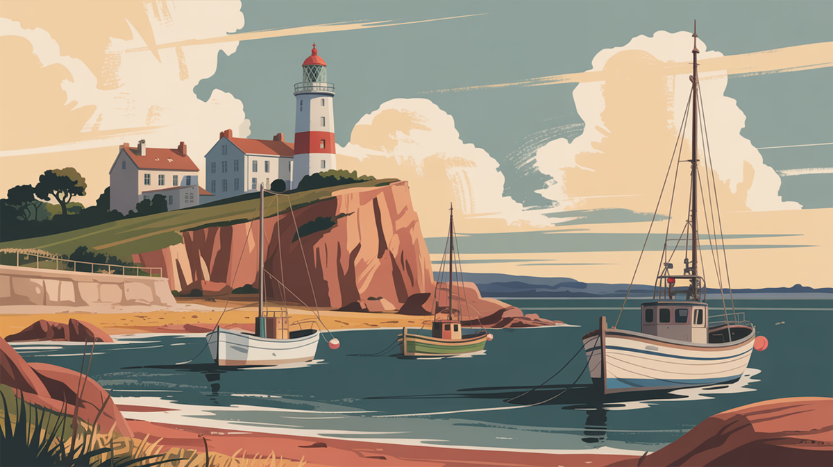 Illustration vintage bretagne