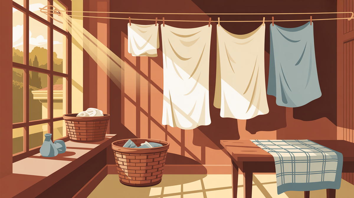 Illustration vintage buanderie