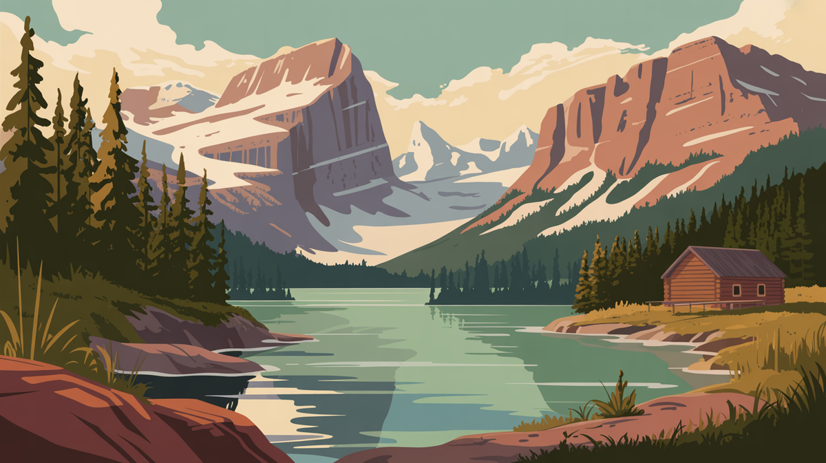 Illustration vintage canada