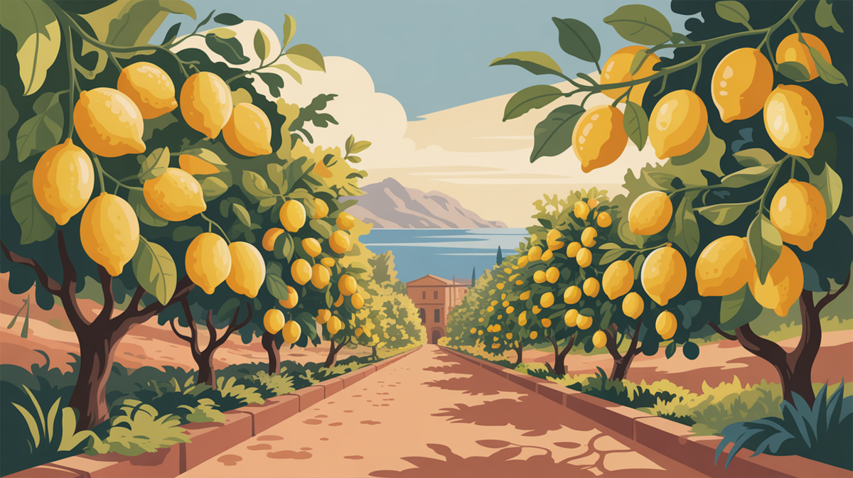 Illustration vintage citron