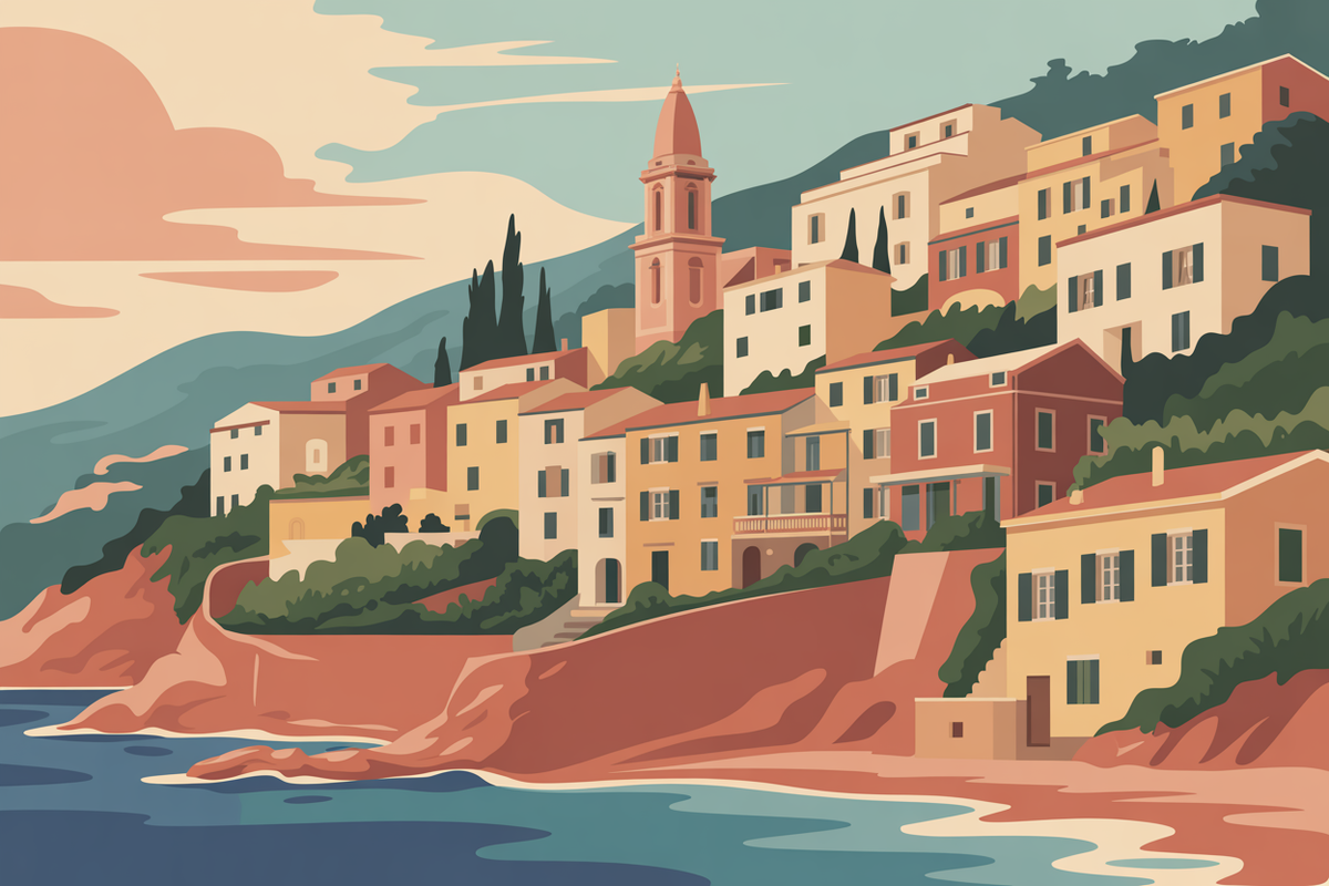 Illustration cote dazur