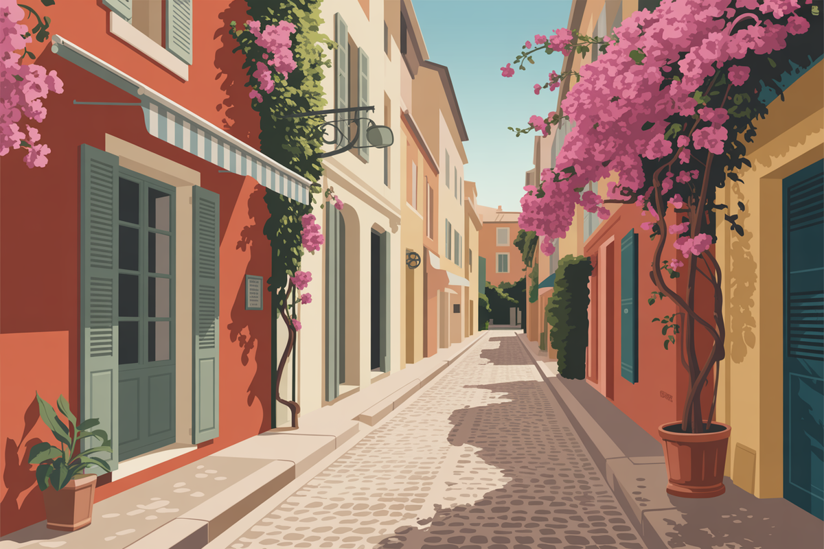 Illustration cote dazur