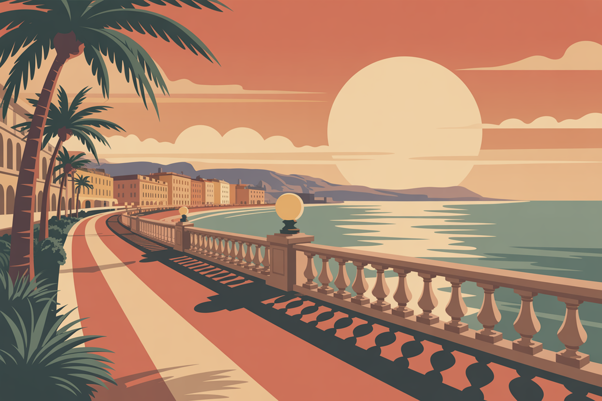 Illustration cote dazur
