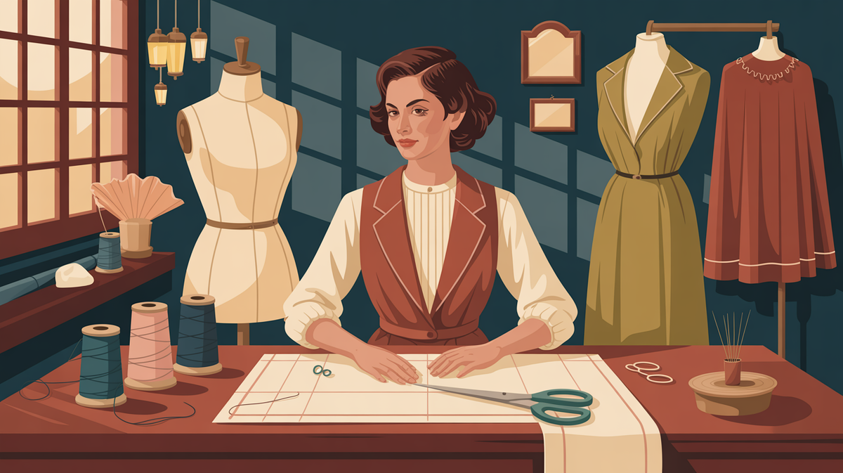 Illustration vintage couture vintage