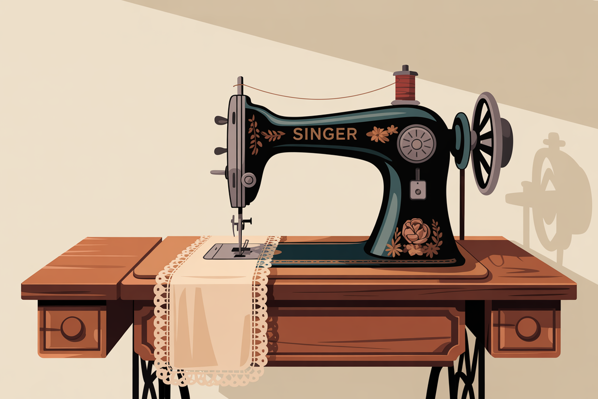 Illustration couture vintage