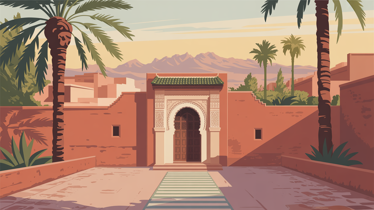 Illustration vintage maroc