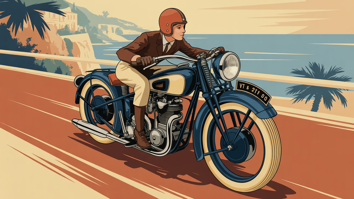 Illustration vintage moto
