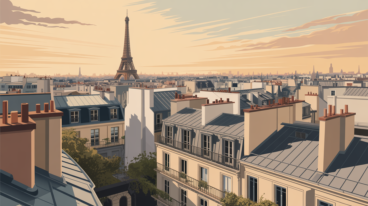 Illustration vintage paris
