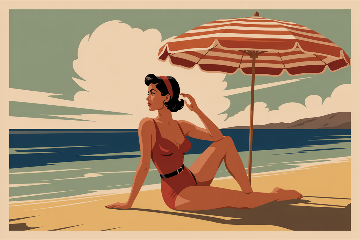 Illustration pin up vintage