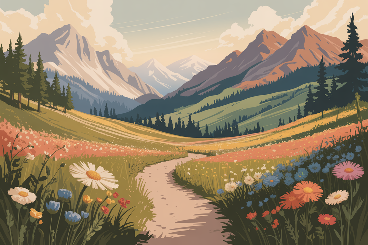 Illustration randonnee