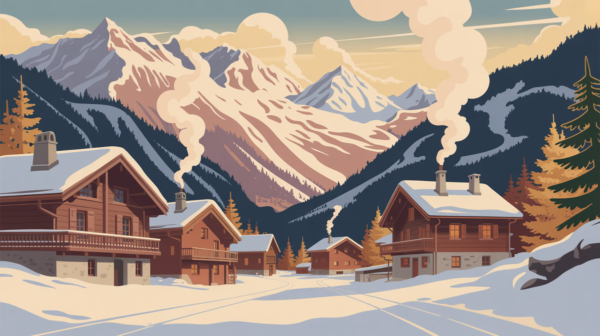 Illustration vintage savoie