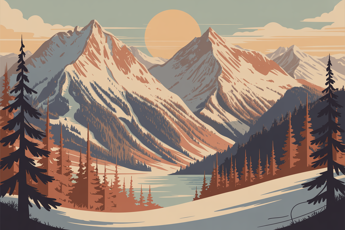 Illustration ski