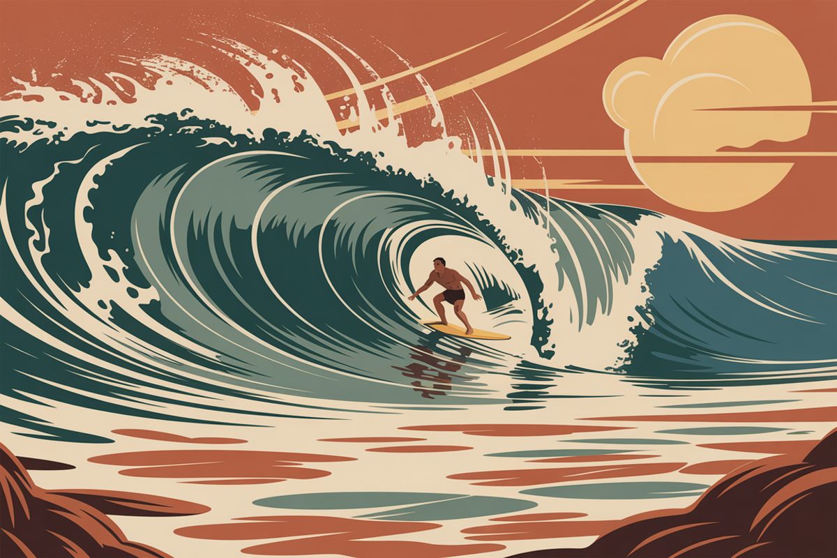 Illustration surf