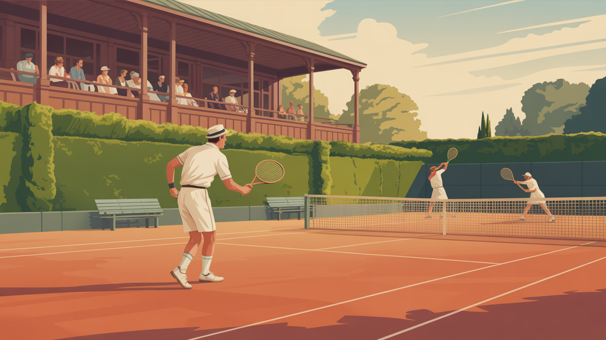 Illustration vintage tennis