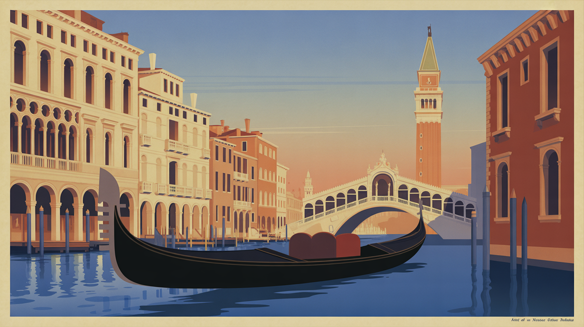 Illustration vintage venise
