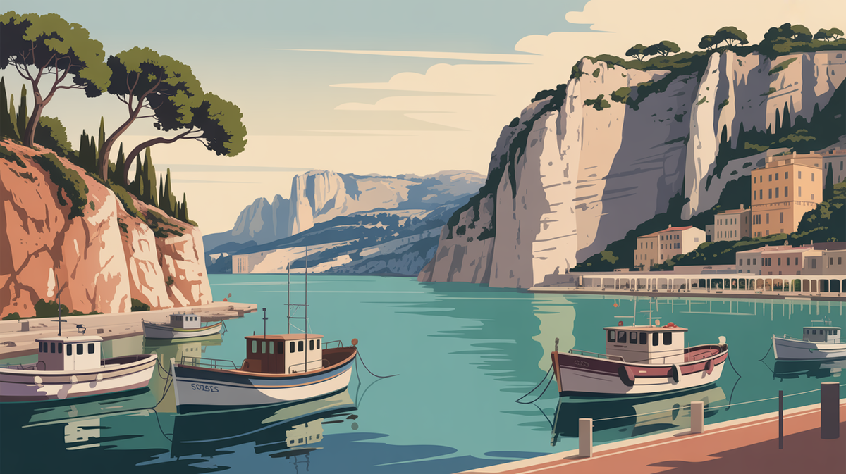 Illustration vintage Cassis