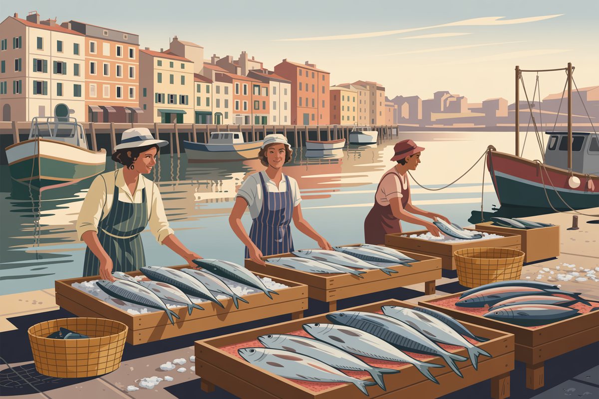 Marché aux poissons du Vieux-Port de Marseille