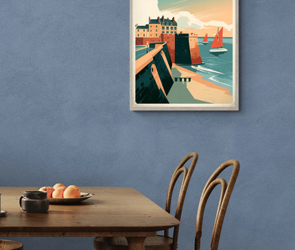affiche saint malo vintage