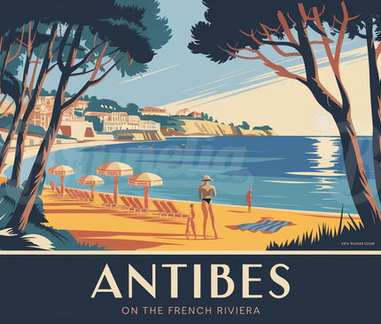 affiche vintage antibes