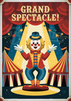 Affiche Clown Grand Spectacle vintage rétro Cirque