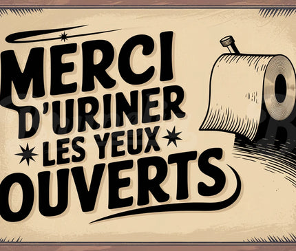 affiche vintage wc