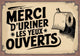 Affiche Humoristique rétro message sanitaire vintage Wc