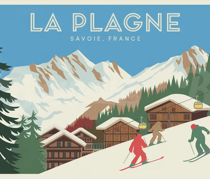 affiche vintage la plagne