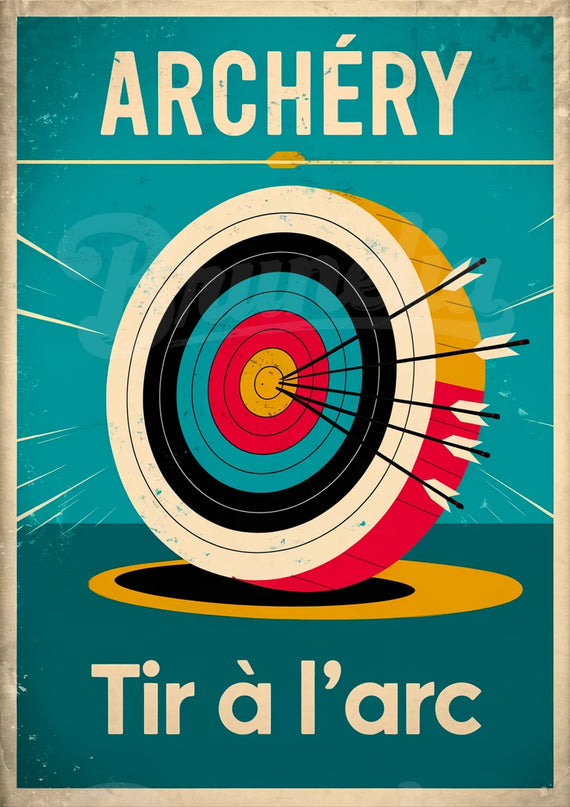 Affiche vintage tir à l’arc