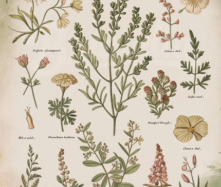affiche herbier vintage