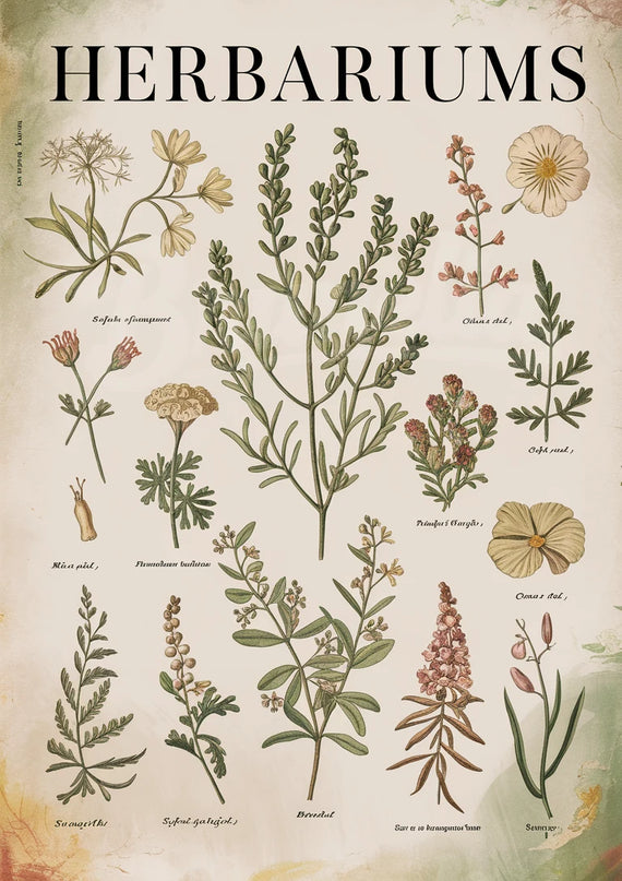 affiche herbier vintage